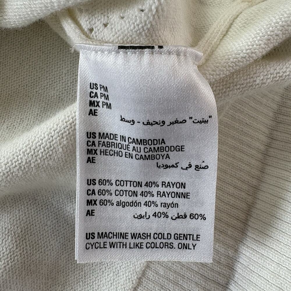 Charter Club Women’s Embroidered Floral White Cardigan Size M Preppy Grandmacore - Picture 9 of 13